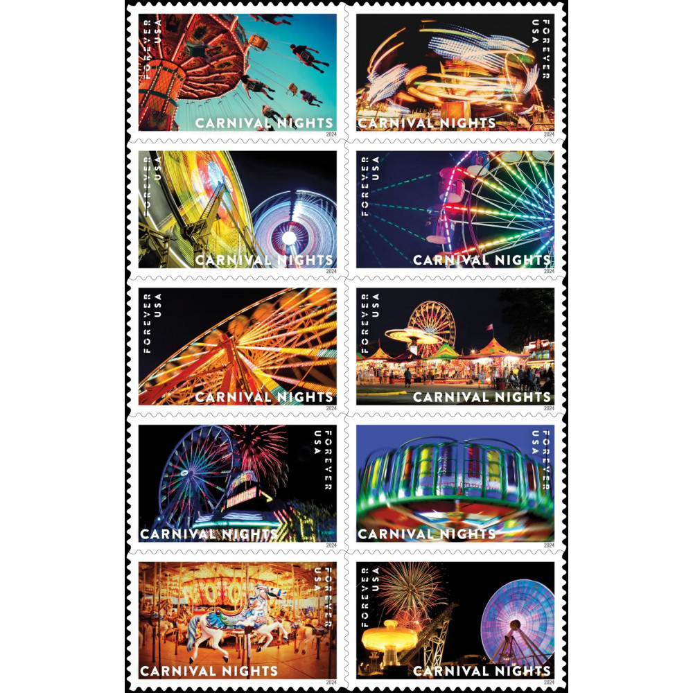 (2024) Carnival Nights US Forever Stamps