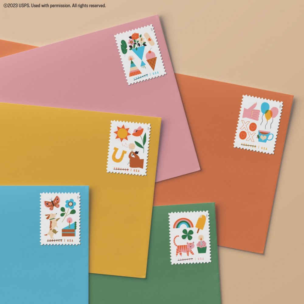 (2023) Thinking of You Postage Forever Stamp US First Class Letter Card