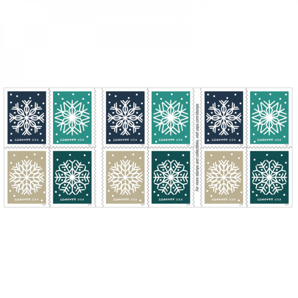 (2024) Winter Whimsy Stamps, Book of 20 Forever | Multiple Stamp Designs