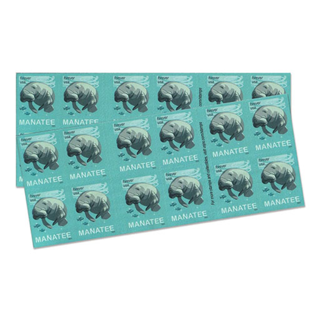 (2024) USPS Save Manatees Forever Stamps