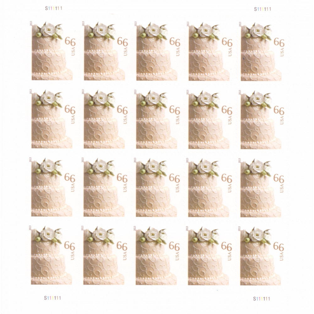 (2014) US Wedding Cake Postage Stamps
